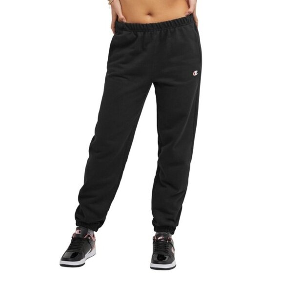 Champion Reverse Weave Joggers Women’s Small Black Fleece Sweatpants - Picture 1 of 11